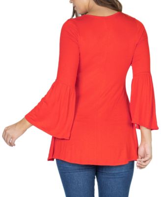 Women's Bell Sleeve Flared Tunic Top