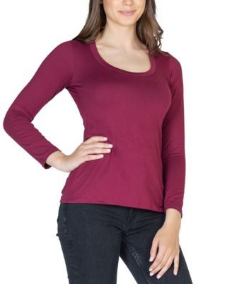 Women's Long Sleeve Scoop Neck Top