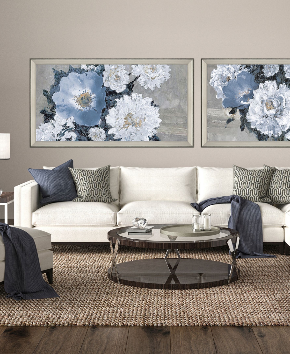 Shop Paragon Picture Gallery Lyrical Floral In Blue