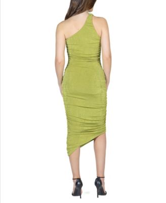Women's One Shoulder Ruched Bodycon Dress