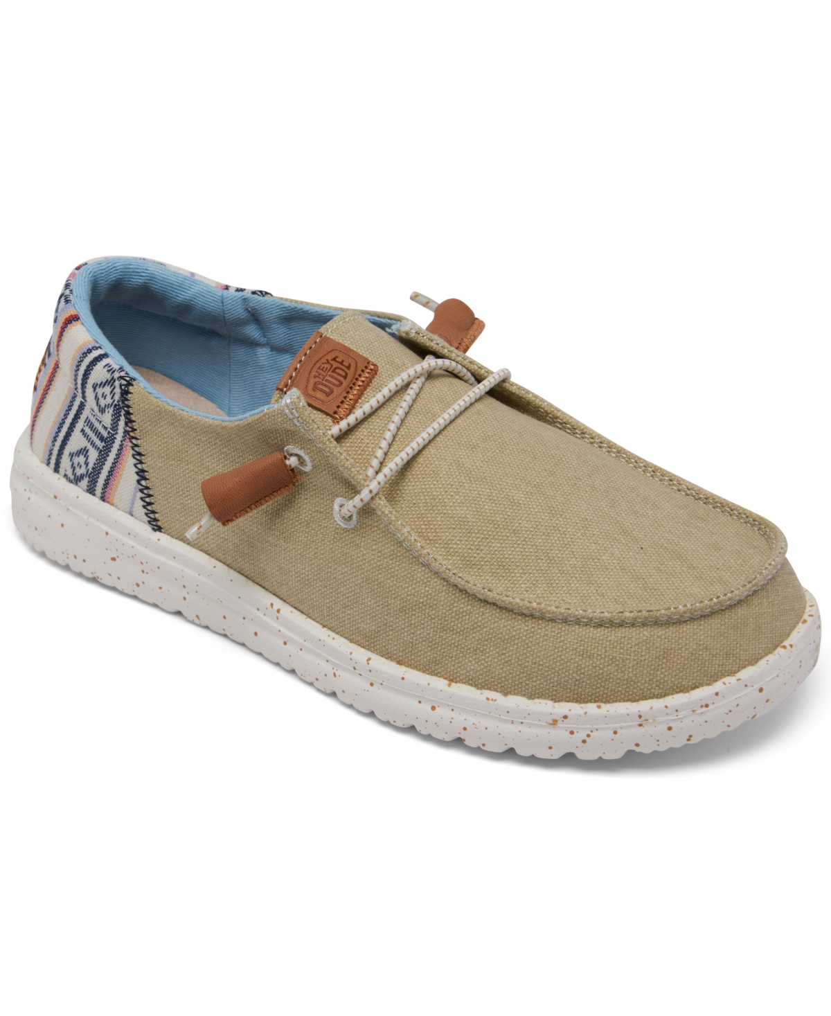 Women's Wendy Funk Casual Moccasin Sneakers from Finish Line - Natural, Multi