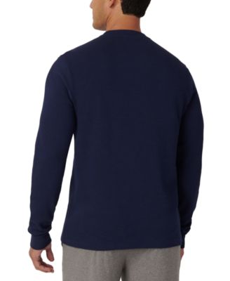 Men's Waffle-Knit Thermal Sleep Shirt