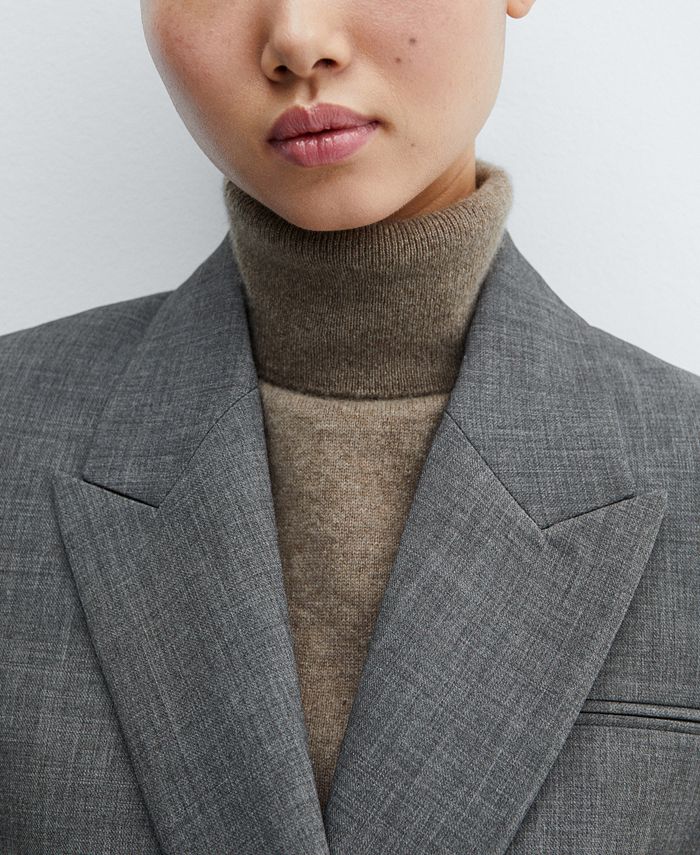 MANGO Women's Short Double Breasted Blazer Macy's