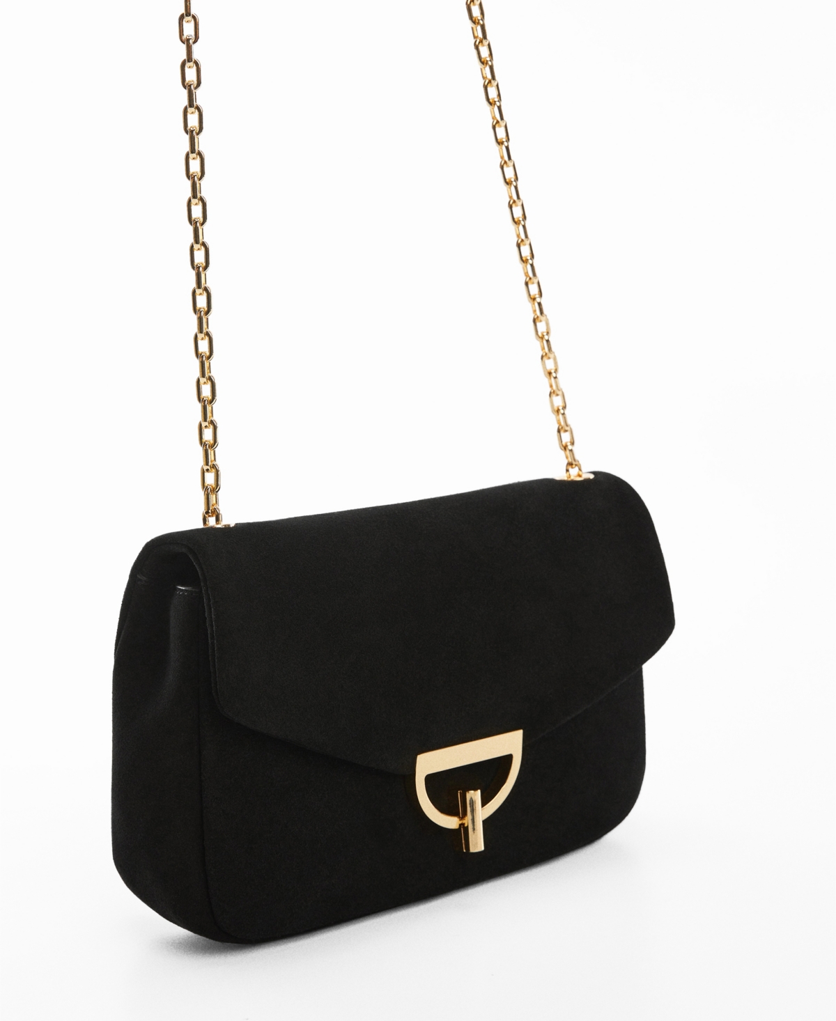 Mango black sales bag gold chain