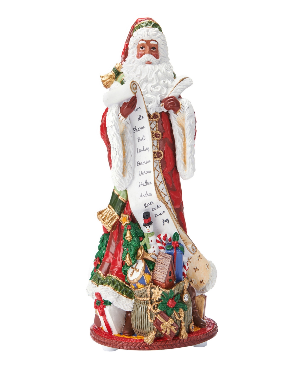 Holiday Home African Santa Musical Figurine, 10.75-in - Assorted