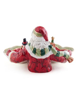 Holiday Home African American Santa Server, 13.5-in