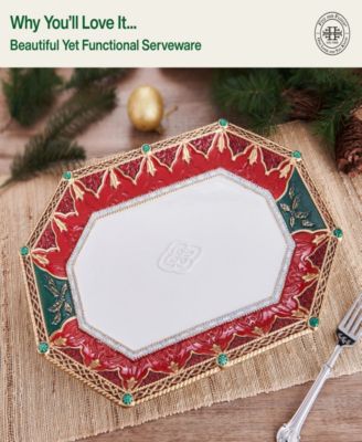 Noel Holiday Large Platter, 16-in x 12-in