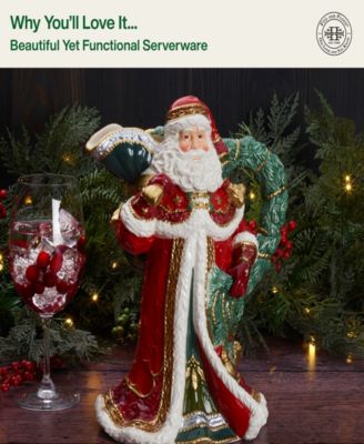 Noel Holiday Santa Pitcher, 12.5-in