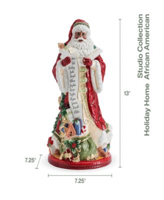 Studio Collection 13-Inch African-American Santa Figurine