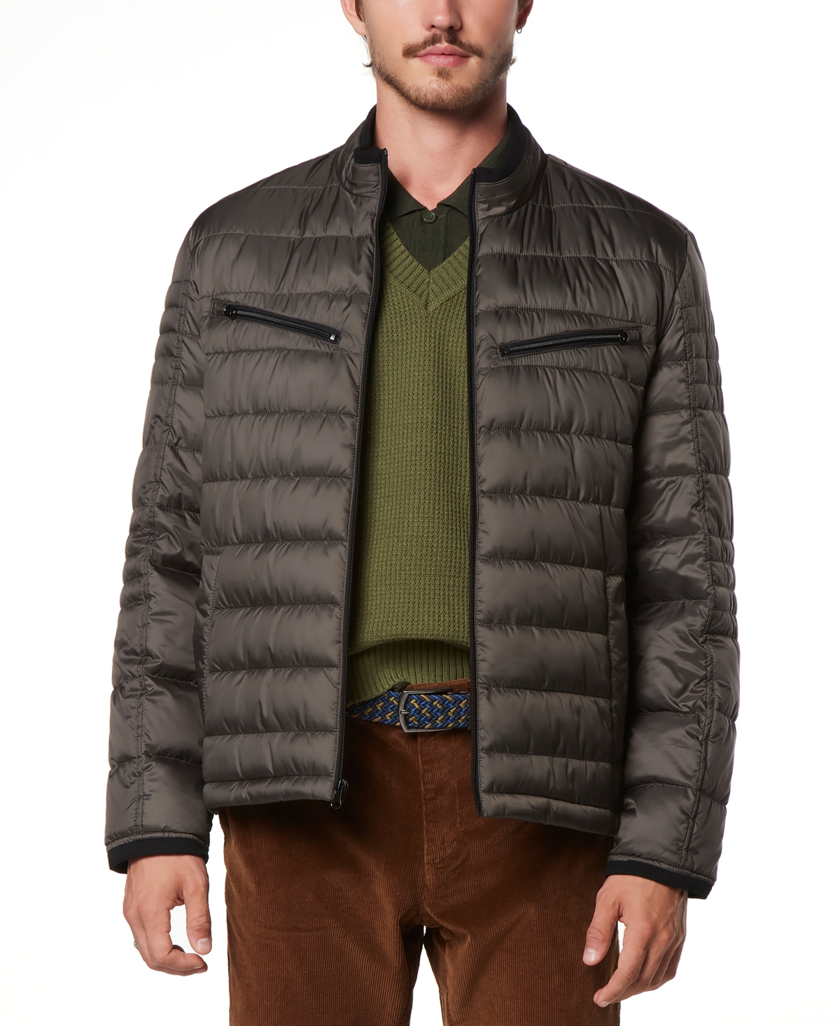 Shop Marc New York Men's Grymes Packable Racer Jacket In Slate