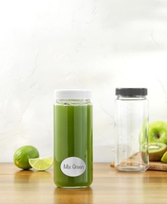 Glass Canning Juice Bottles with Lids, Set of 8