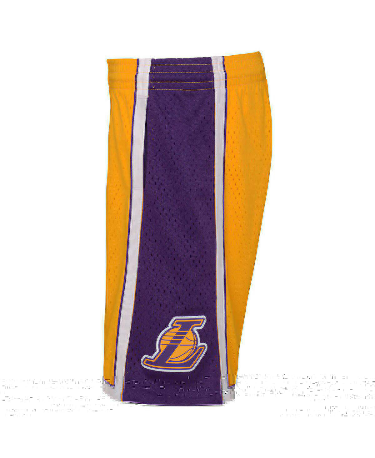 Shop Mitchell & Ness Big Boys  Gold Los Angeles Lakers Hardwood Classics Swingman Shorts