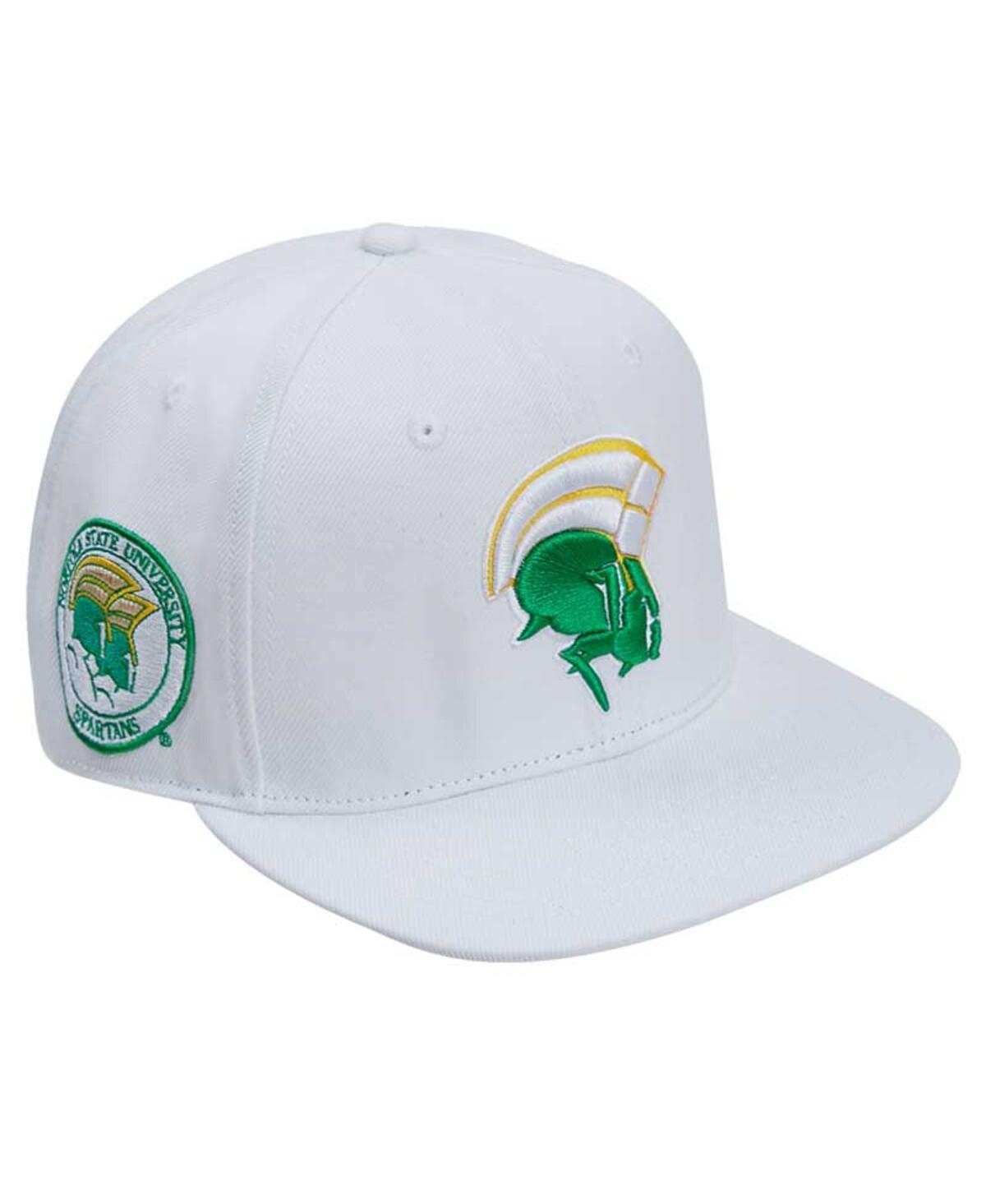 Shop Pro Standard Men's  White Norfolk State Spartans Mascot Evergreen Wool Snapback Hat