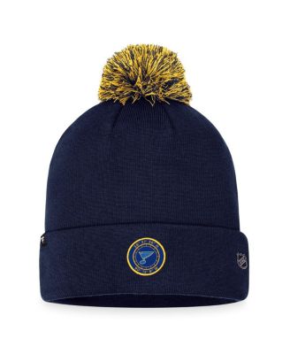 Men's Navy St. Louis Blues 2023 NHL Draft Cuffed Knit Hat with Pom