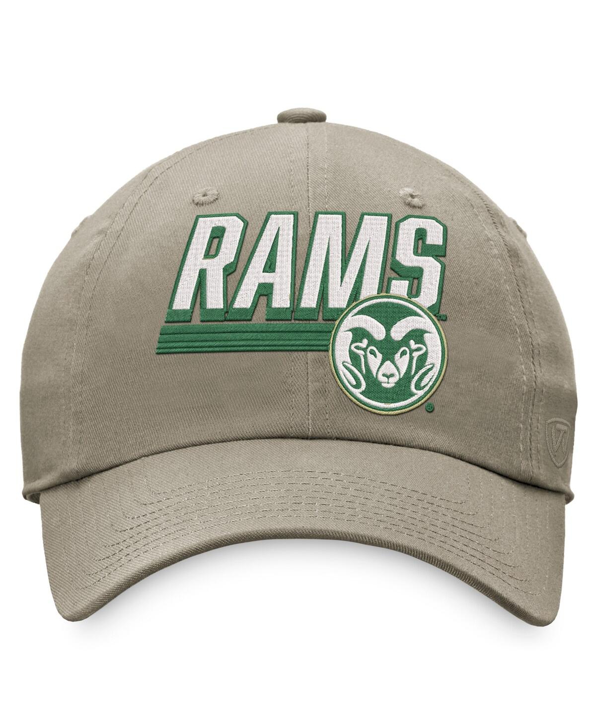 Shop Top Of The World Men's  Khaki Colorado State Rams Slice Adjustable Hat