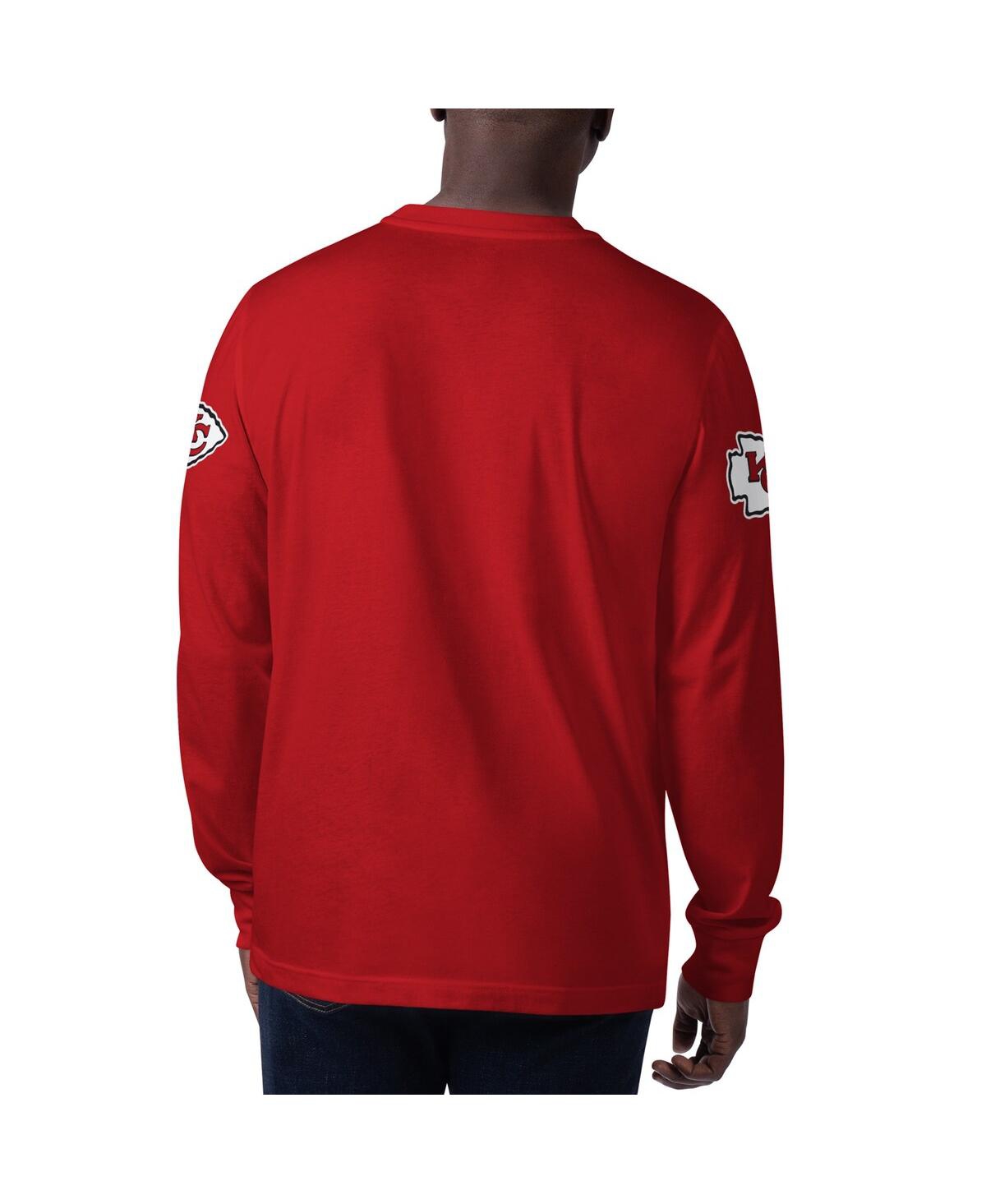 Starter Men's  Red Kansas City Chiefs Clutch Hit Long Sleeve T-shirt In Red