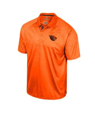 Men's Orange Oregon State Beavers Honeycomb Raglan Polo Shirt