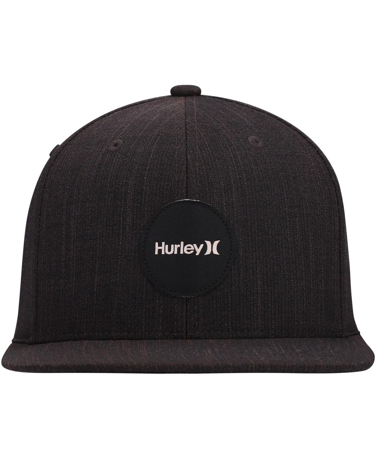 Shop Hurley Men's  Heathered Black H20-dri Point Break Snapback Hat In Heather Black