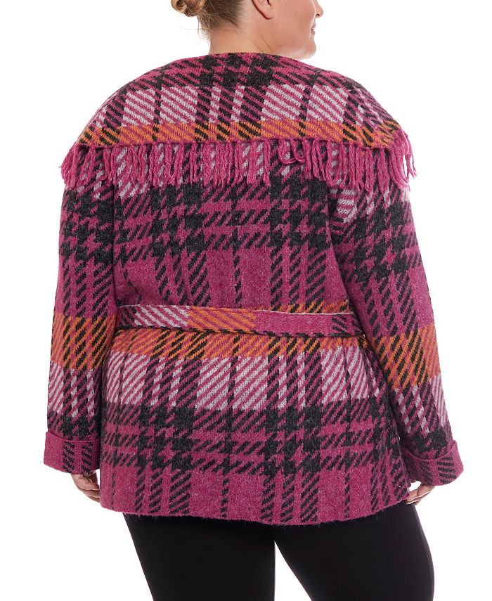 Joseph A Plus Size Fringed Sweater with Belt Macy's