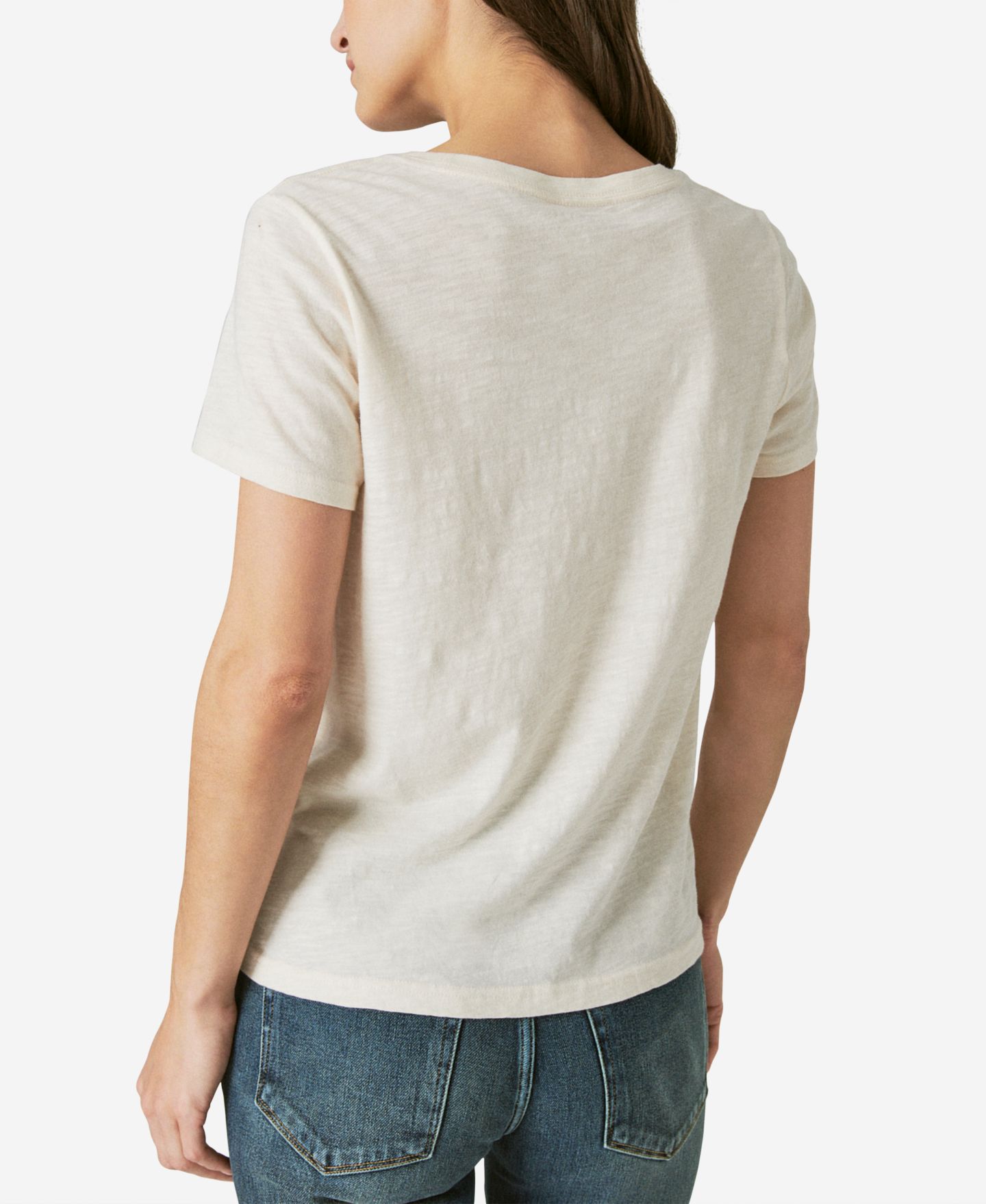 Женская футболка Lucky Brand Cotton Queen Of Spades Boyfriend, цвет: Мягкий розовый — фото 2