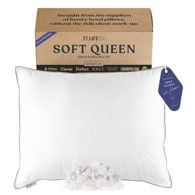 FluffCo Down Alternative Pillow Soft Fluff: White King