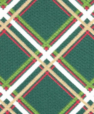 Holiday Confetti Acrobat Plaid Holiday Kitchen Towels 2-Pack Set,  17" x 28"