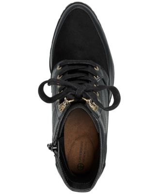 Women's Keegann Lace Up Lug Sole Booties, Created for Macy's