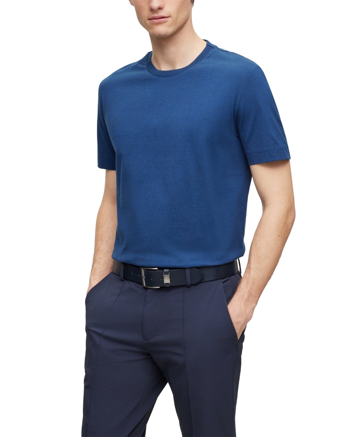 Hugo Boss Boss By  Men's Regular-fit T-shirt In Dark Blue