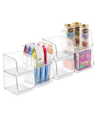 mDesign Kitchen Plastic Storage Organizer Bin with Open Front - 8 Pack ...