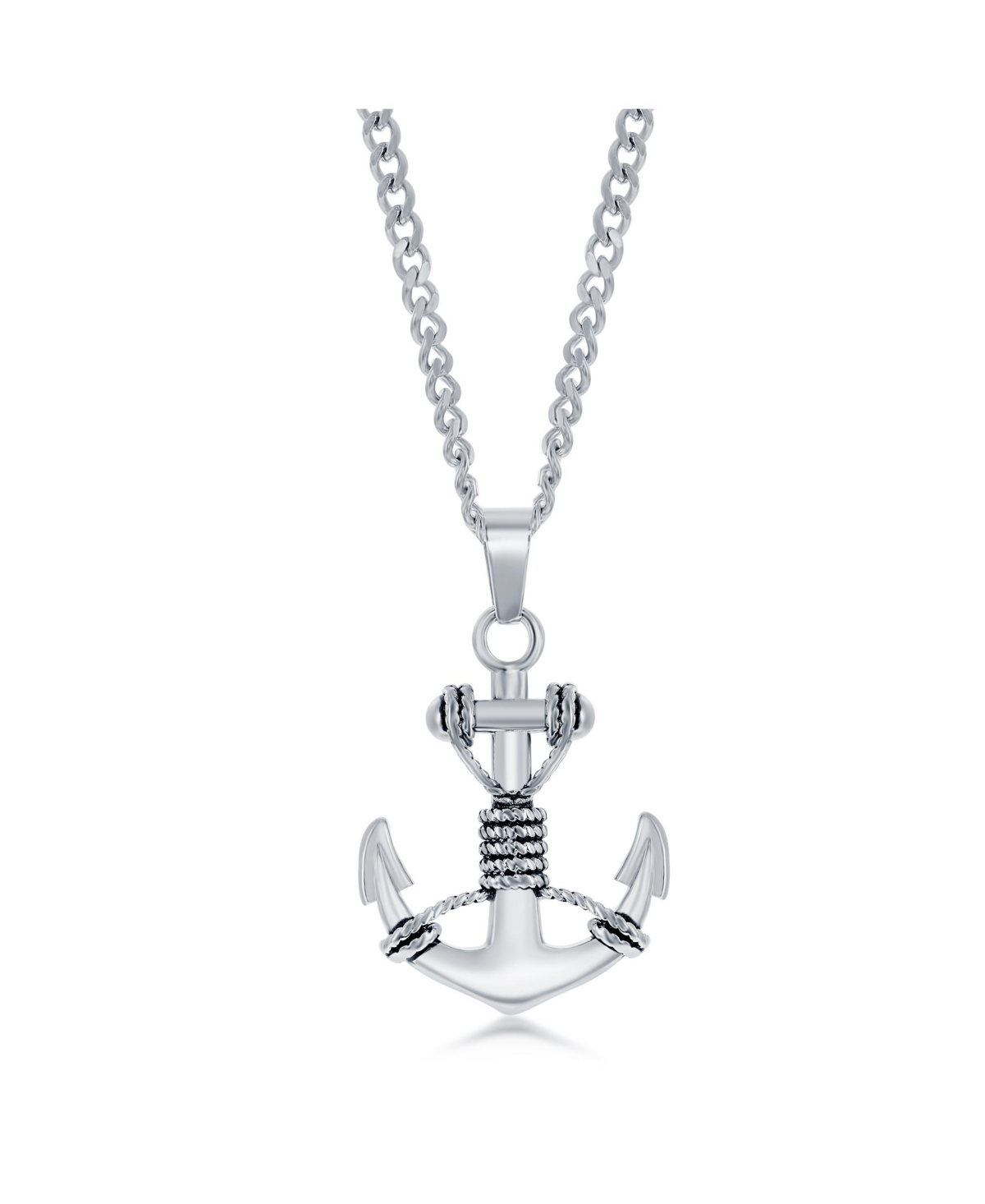 BLACKJACK STAINLESS STEEL ANCHOR NECKLACE