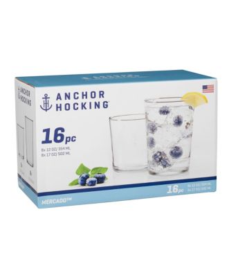 Mercado Beverage Glasses, Set of 16