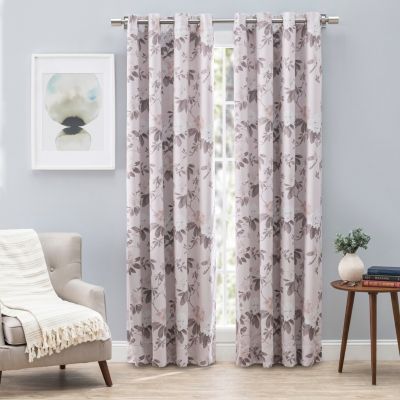 Mystic Garden Floral Blackout Grommet Curtain Panel 52"W x 96"L