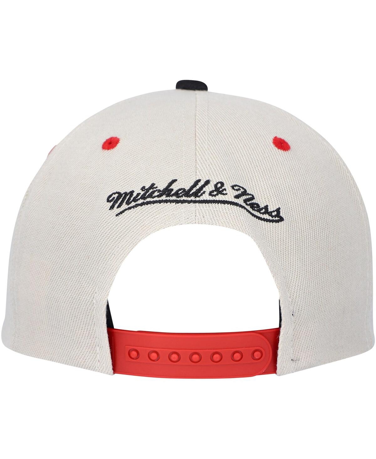 Mitchell & Ness Men's  Cream Philadelphia 76ers Hardwood Classics Pop Snapback Hat In Cream