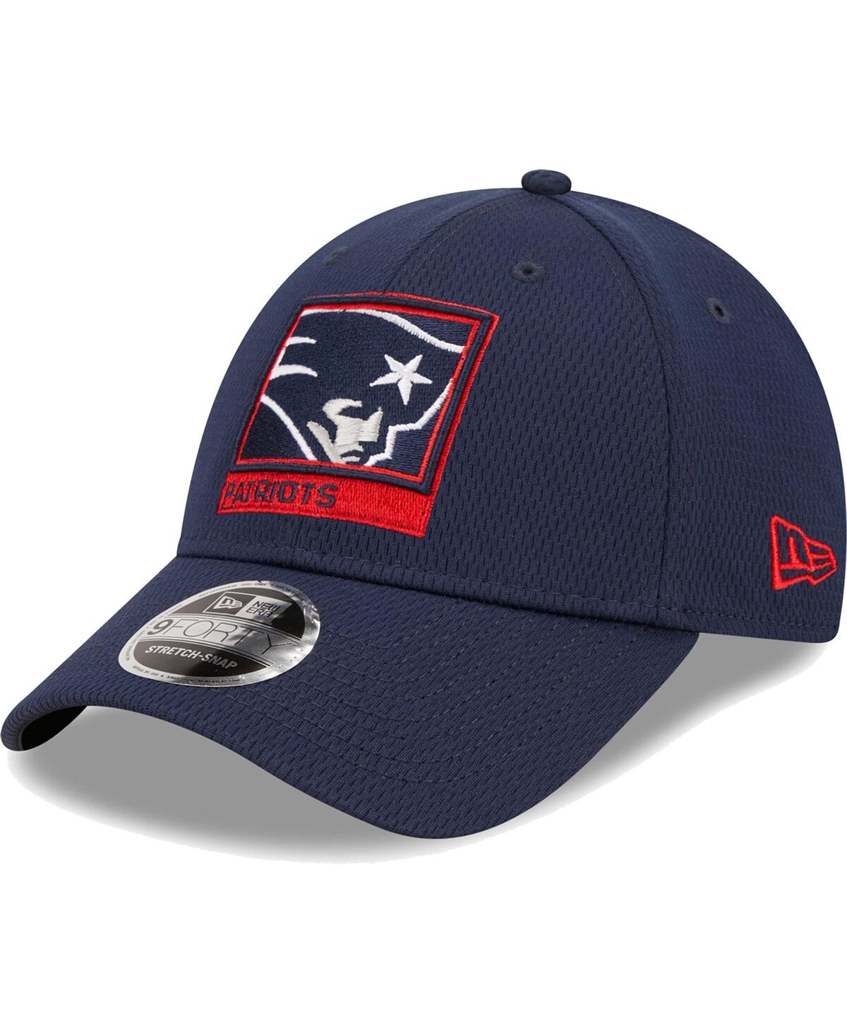 New Era Men's  Navy New England Patriots Framed Af 9forty Snapback Hat