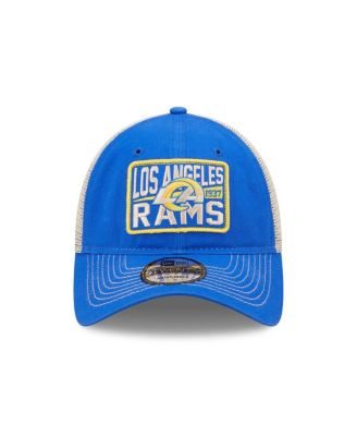 Men's Royal, Natural Los Angeles Rams Devoted Trucker 9TWENTY Snapback Hat
