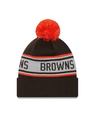 Preschool Boys and Girls Brown Cleveland Browns Repeat Cuffed Knit Hat with Pom