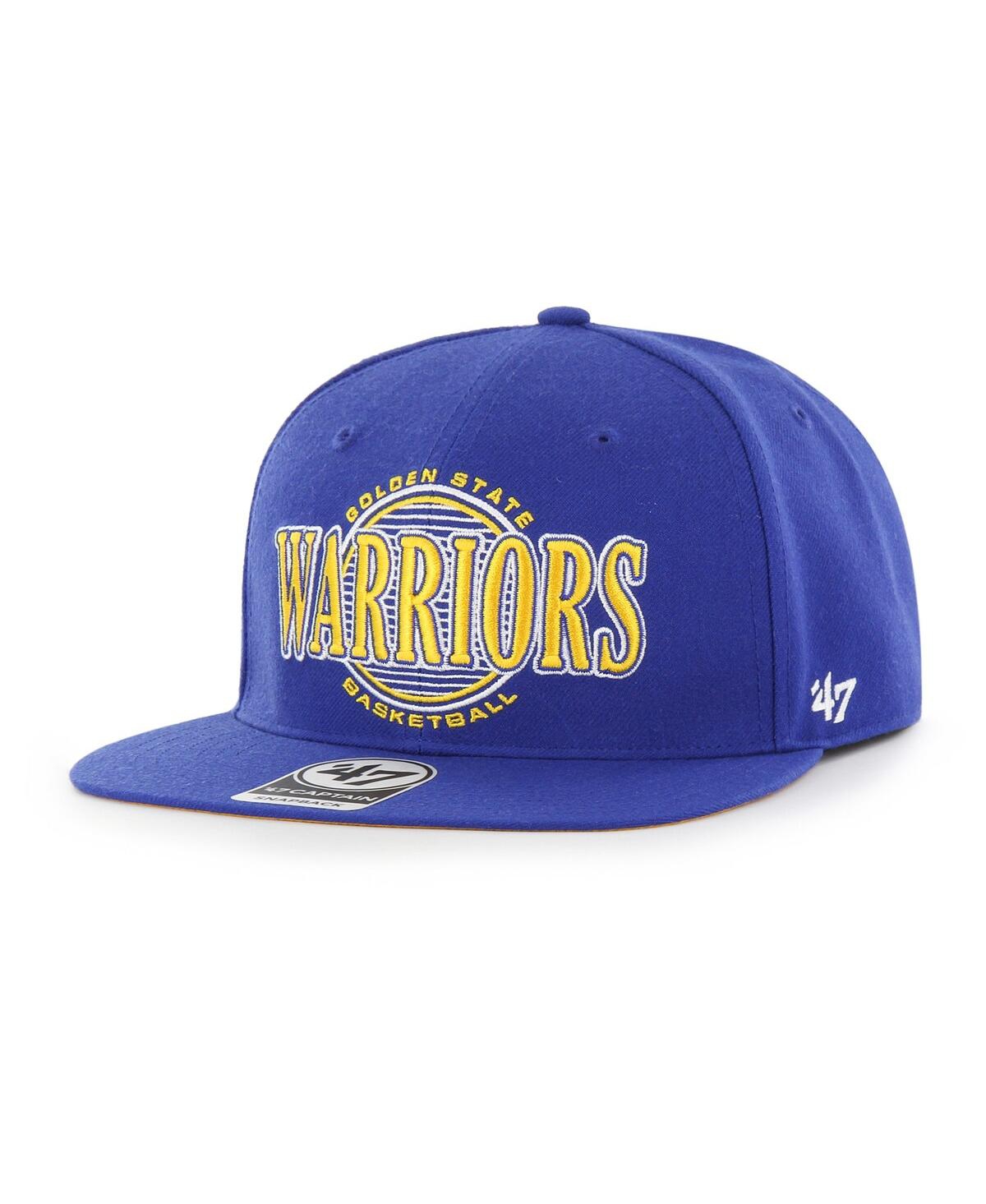 Men's '47 BrandGolden State Warriors High Post Captain Snapback Hat - Royal