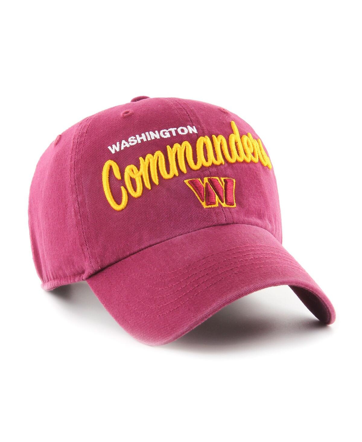 Shop 47 Brand Women's ' Burgundy Washington Commanders Phoebe Clean Up Adjustable Hat