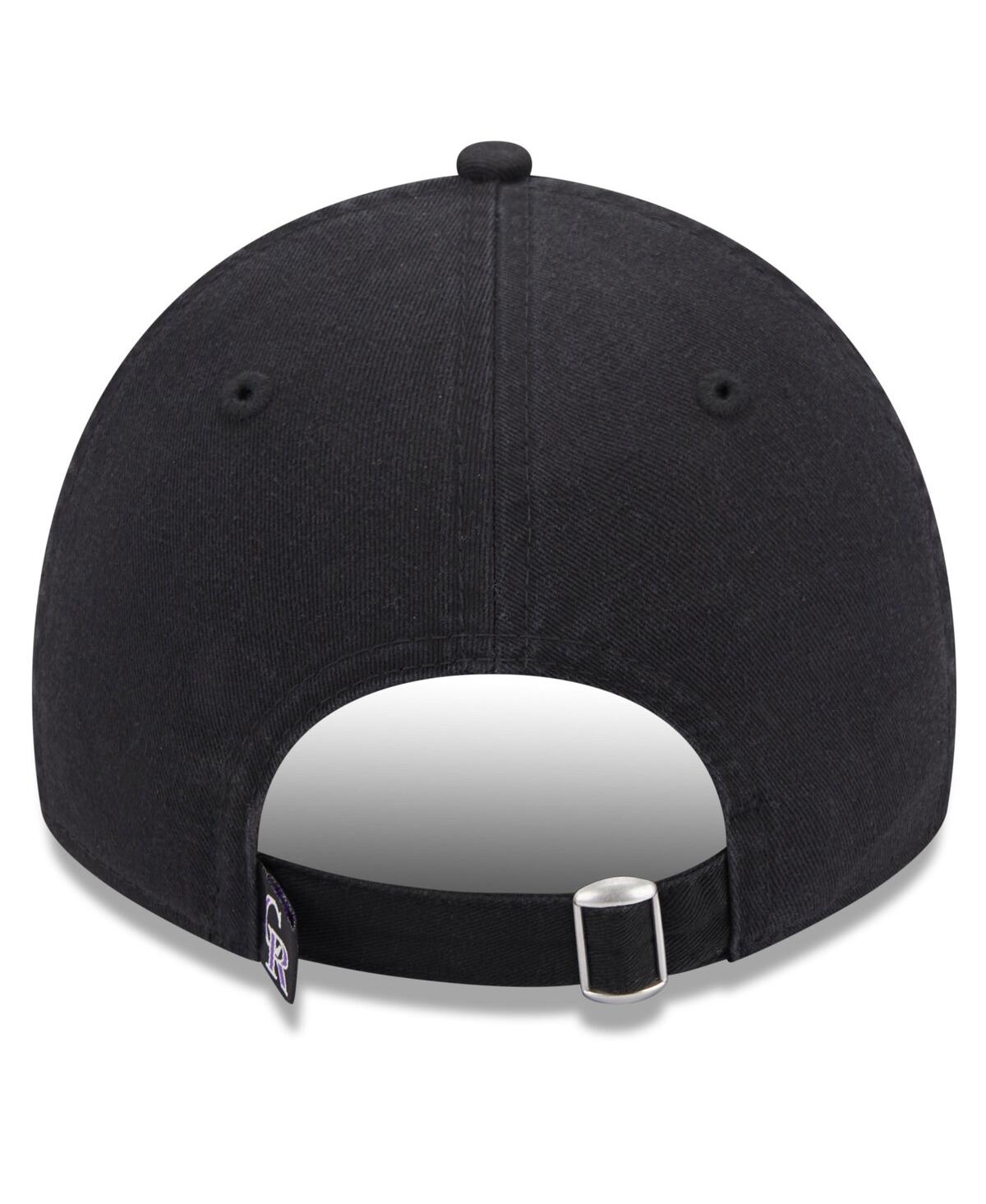 Women's New EraColorado Rockies Leaves 9TWENTY Adjustable Hat - Black