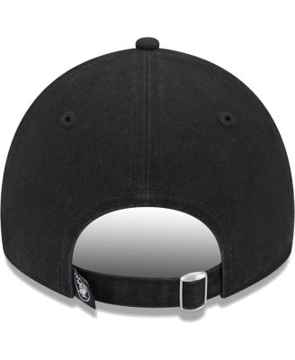 Women's Black Las Vegas Raiders Leaves 9TWENTY Adjustable Hat