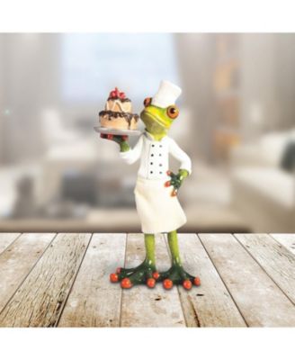 7.5"H Frog the Chef with Cake Statue Fantasy Decoration Figurine Home Decor Perfect Gift for House Warming, Holidays and Birthdays