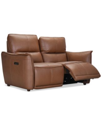 Polner 63" Leather Power Motion Loveseat, Created for Macy's