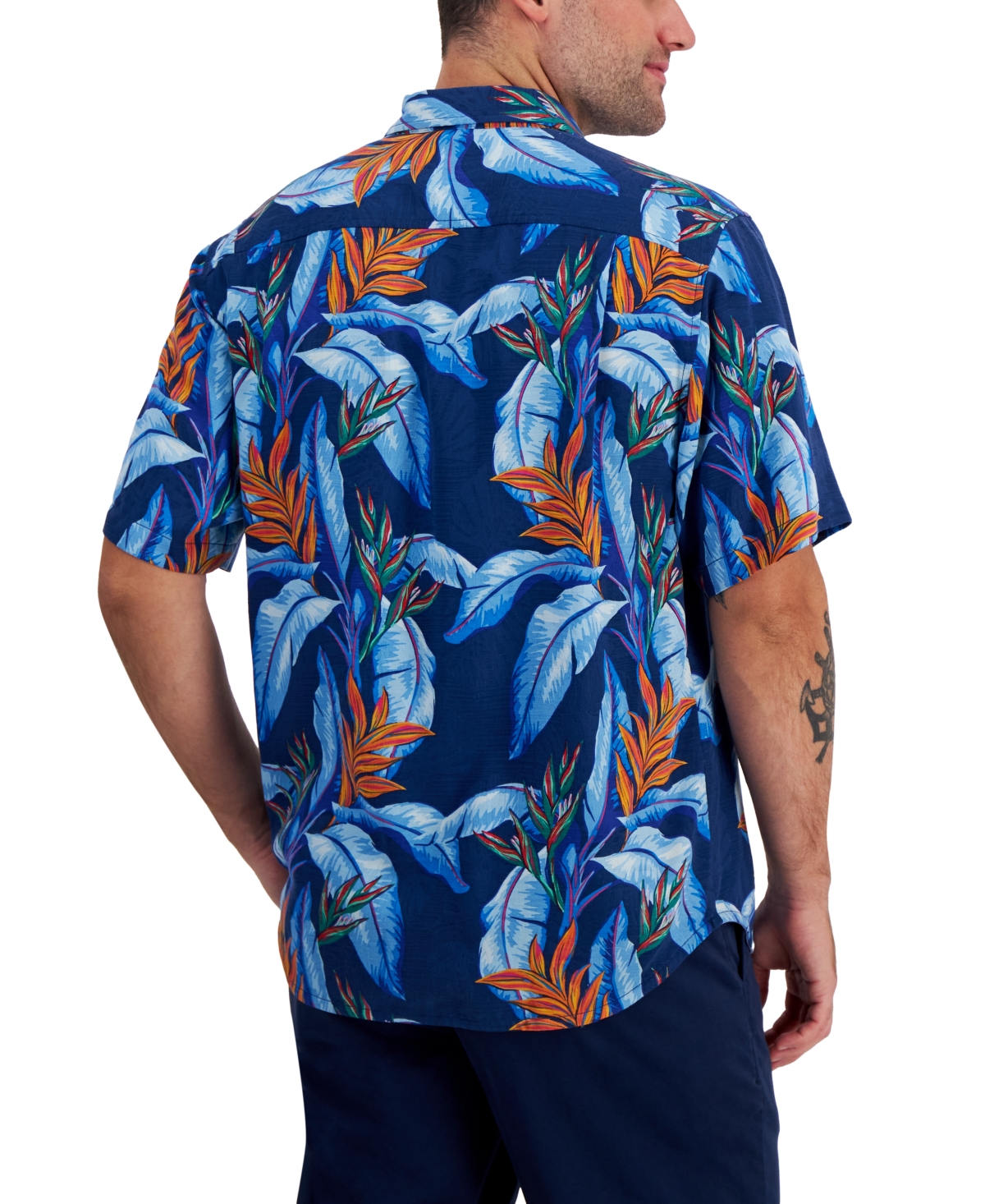 Shop Tommy Bahama Men's Hot Tropics Floral-print Button-down Shirt In Bering Blue