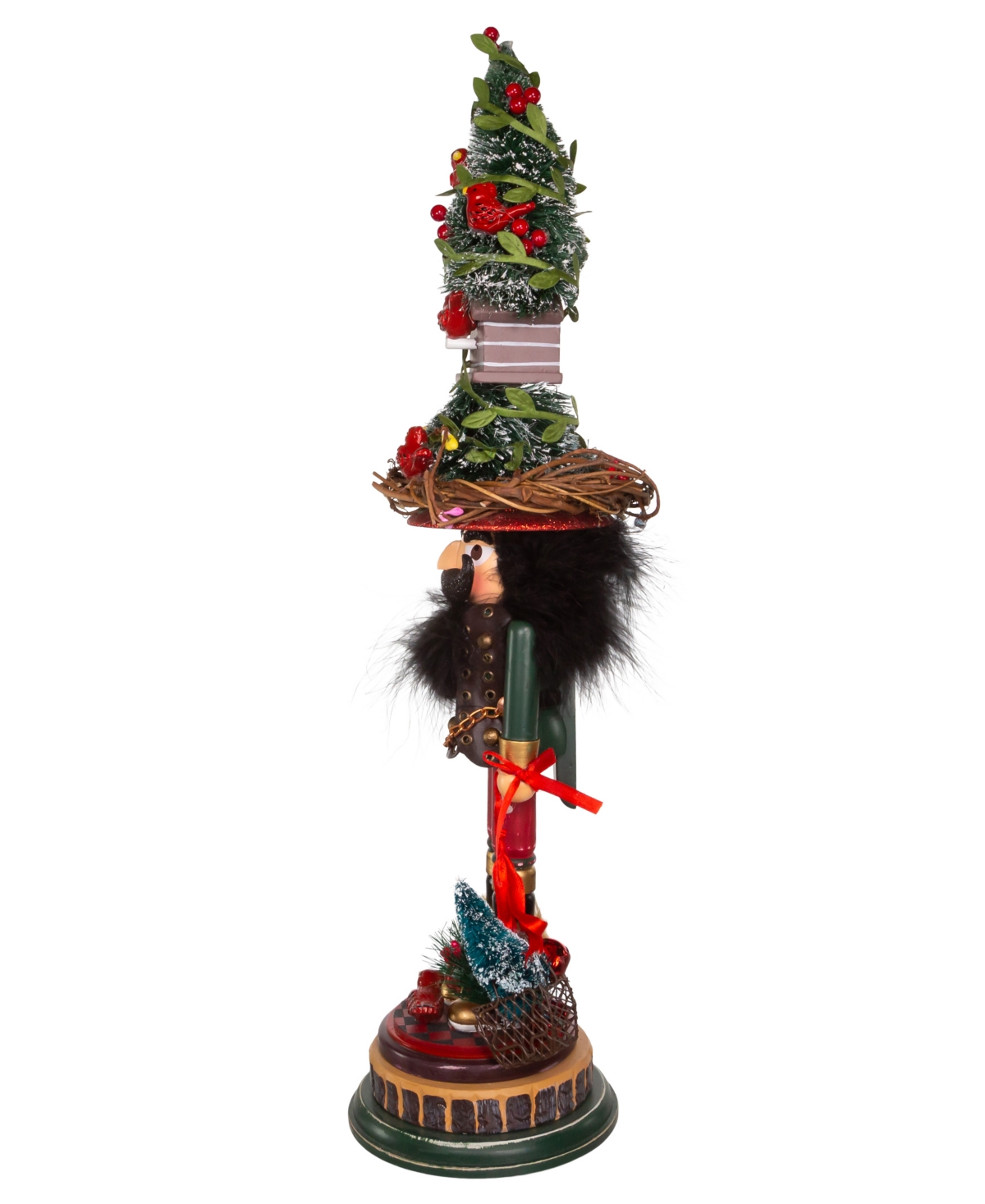 Kurt Adler Hollywood Cardinal in Tree Hat Nutcracker