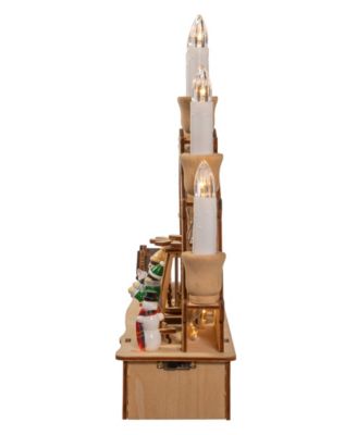 10.25" Wooden LED Light-Up Musical and Motion Christmas Village