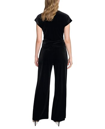 Calvin klein hotsell black velvet jumpsuit