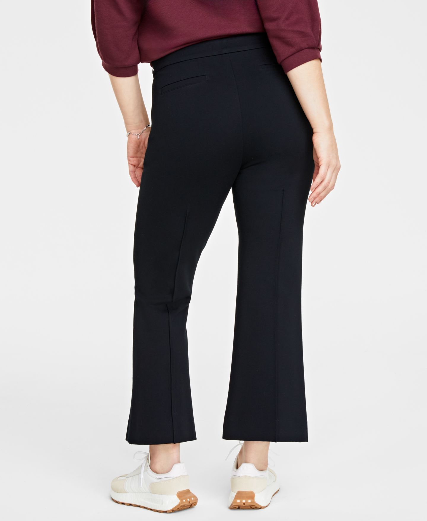 Женские брюки On 34th Ponte Kick-Flare Ankle Pants, Regular and Short Lengths, цвет: Глубокий чёрный — фото 2