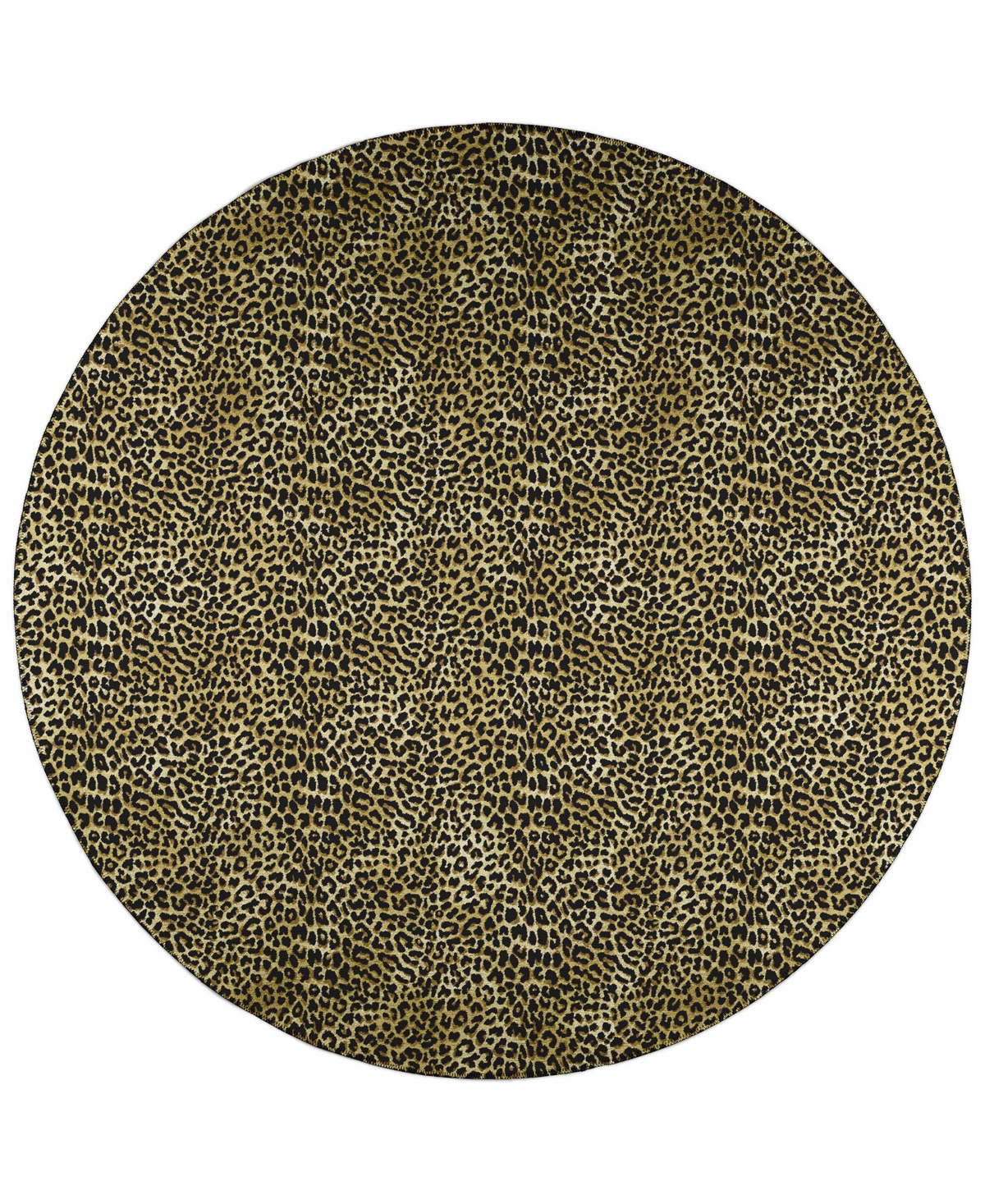 Addison Safari Outdoor Washable ASF32 8' x 8' Round Area Rug - Maize