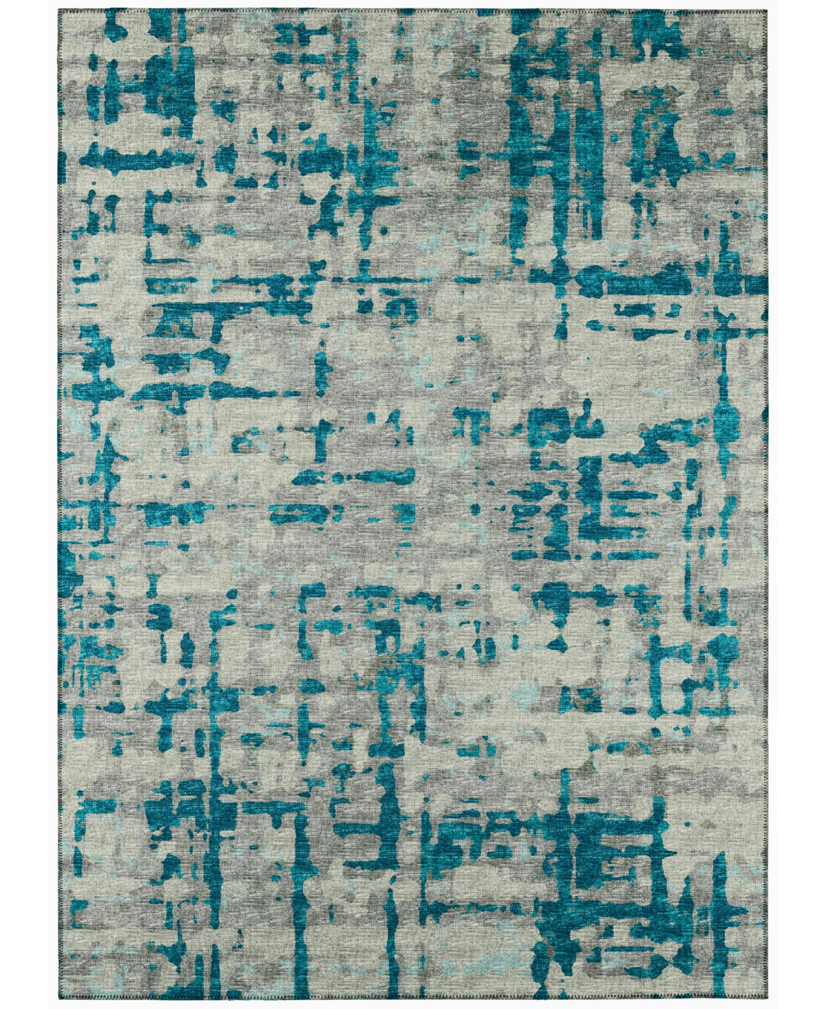 Addison Bravado Outdoor Washable ABV35 5' x 7'6in Area Rug - Teal