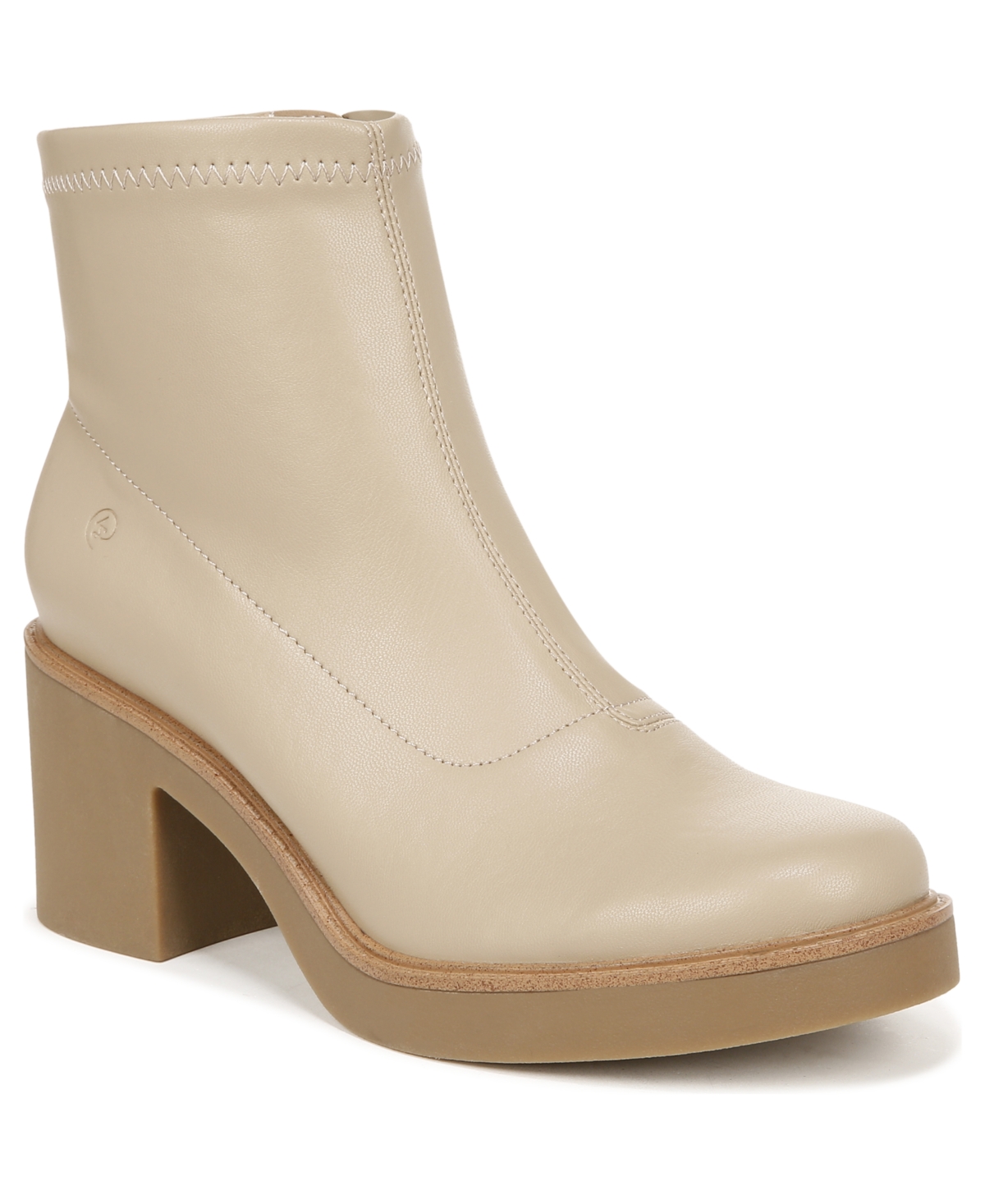 Remix Booties - Beige Faux Leather